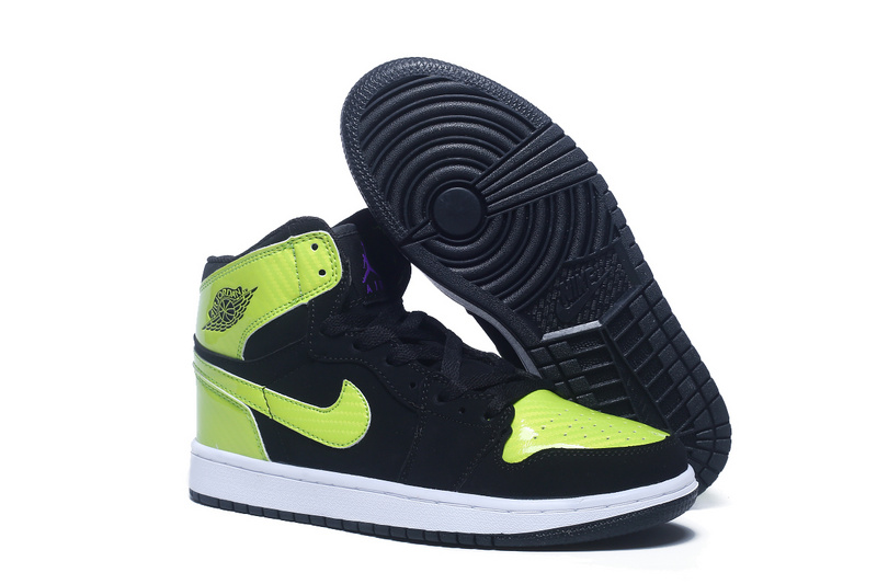 Running weapon Wholesale China Air Jordan 1 Black/White/Green